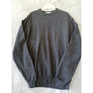 Glen Abbey Lg Sweater Pullover Vtg Grunge 90s Lambswool Gray Crew Neck Ireland